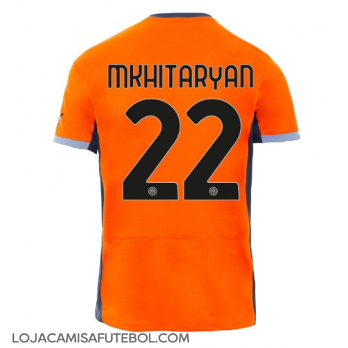 Camisa de Futebol Inter Milan Henrikh Mkhitaryan #22 Equipamento Alternativo 2023-24 Manga Curta